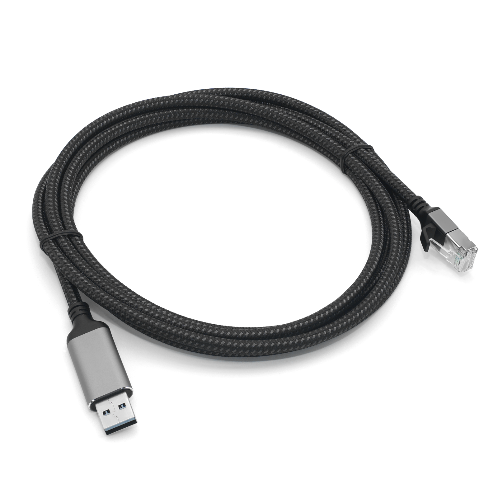 USB3.0 A to RJ45 Ethernet Cable, 6.56Ft(2m) Cat6 LAN Cable with 1Gbps Speed Compatible for PC Computer