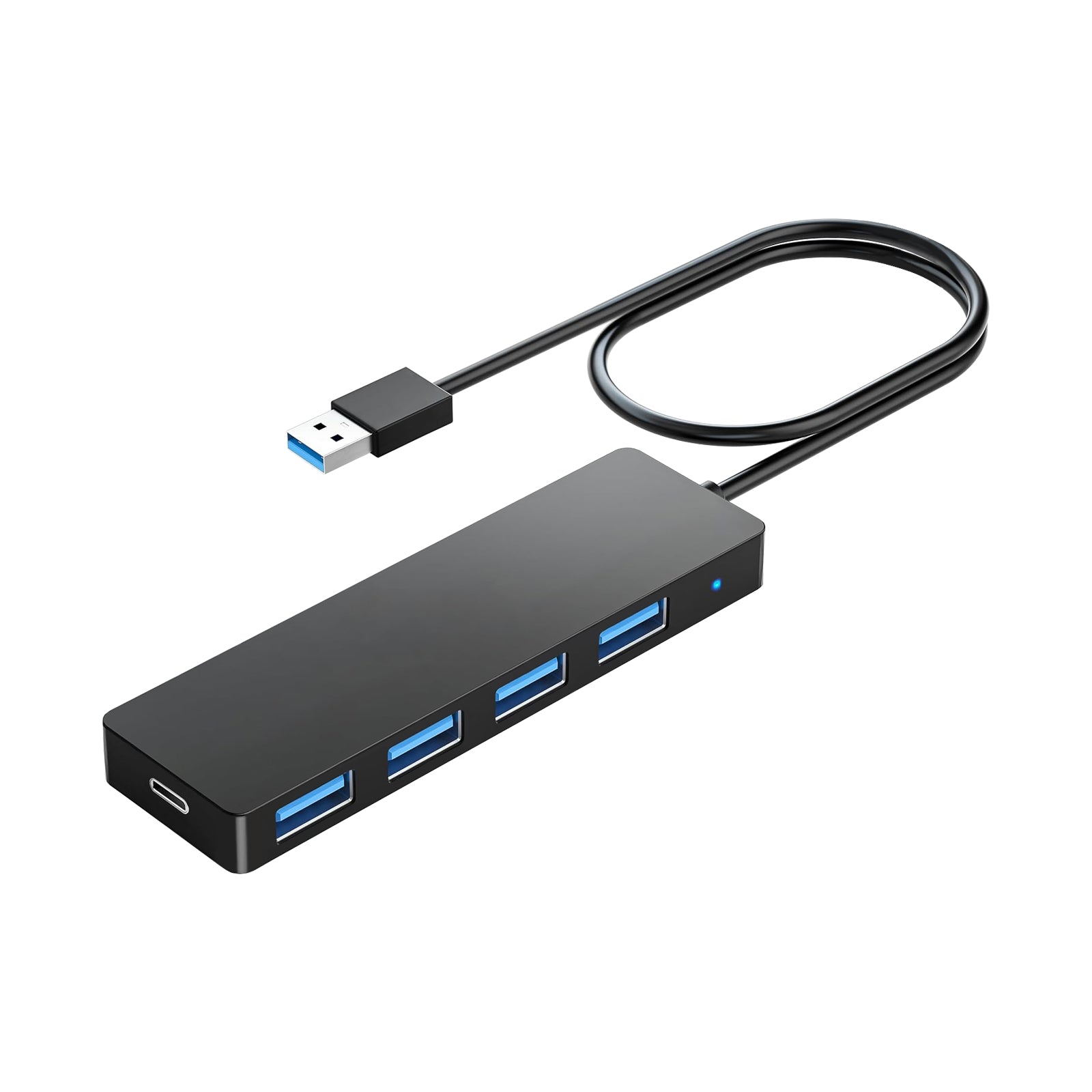 USB C Hub, 4 Port USB Hub Splitter Ultra-Slim, Portable USB Adapter Mini Multiport Expander for Desktop, Laptop, Xbox, Flash Drive, HDD, Console, Printer, PC, Keyboards, HP, Dell