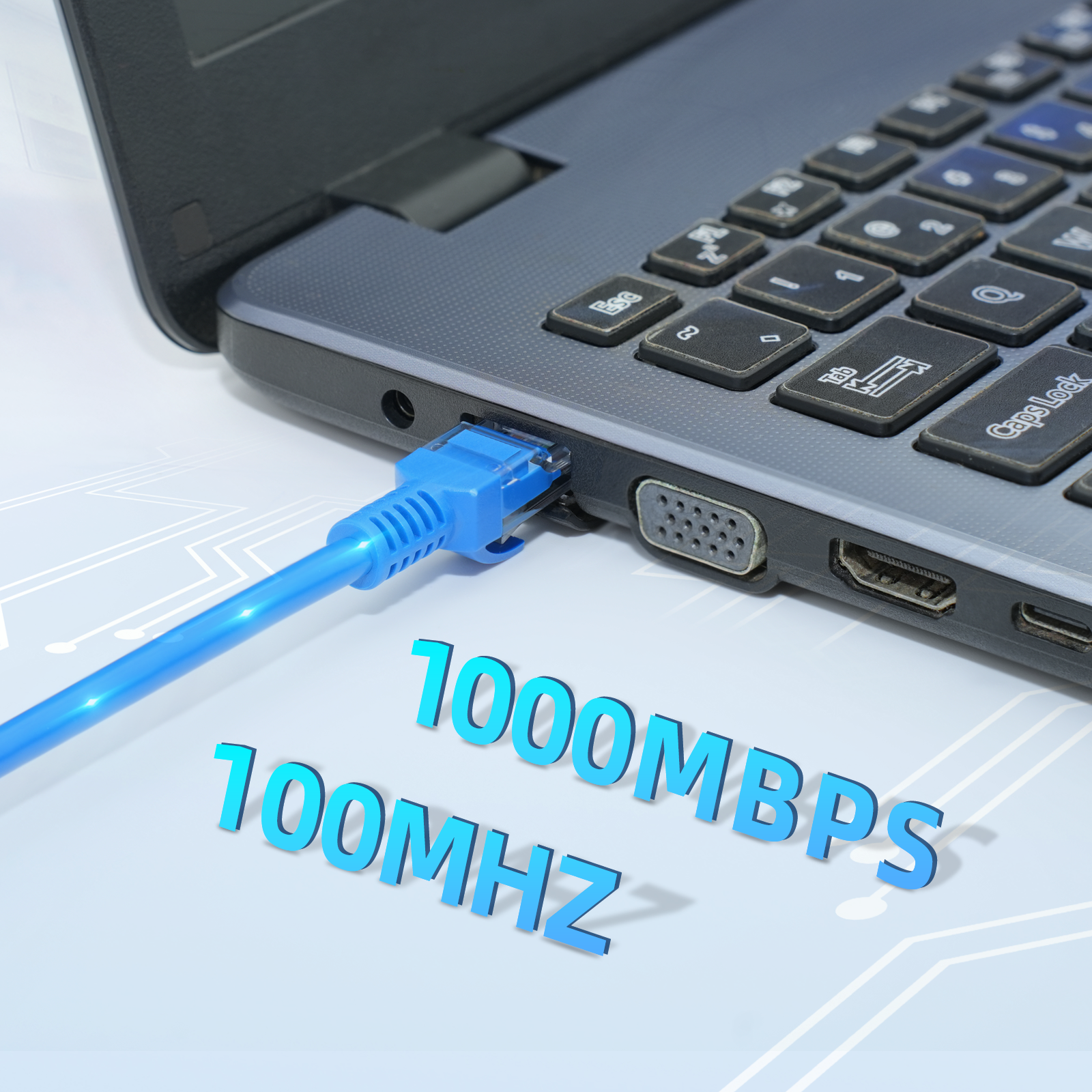 Cat5e Ethernet Cable, Long Cat 5e Internet Cable, Snagless Patch Cord, UV Resistant, Flexible, Network, LAN, PoE, Standard RJ45 Connector for PC, Server, Router, Modem, PS5
