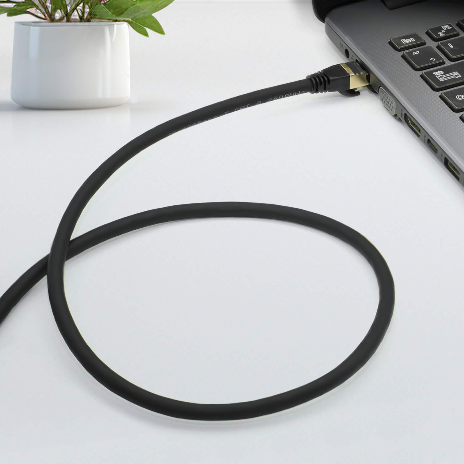 Cat 8 Ethernet Cable 3.28 FT High Speed LAN Network Cable, 40Gbps Gold Plated RJ45 for Xbox, PC, Mac, PS4