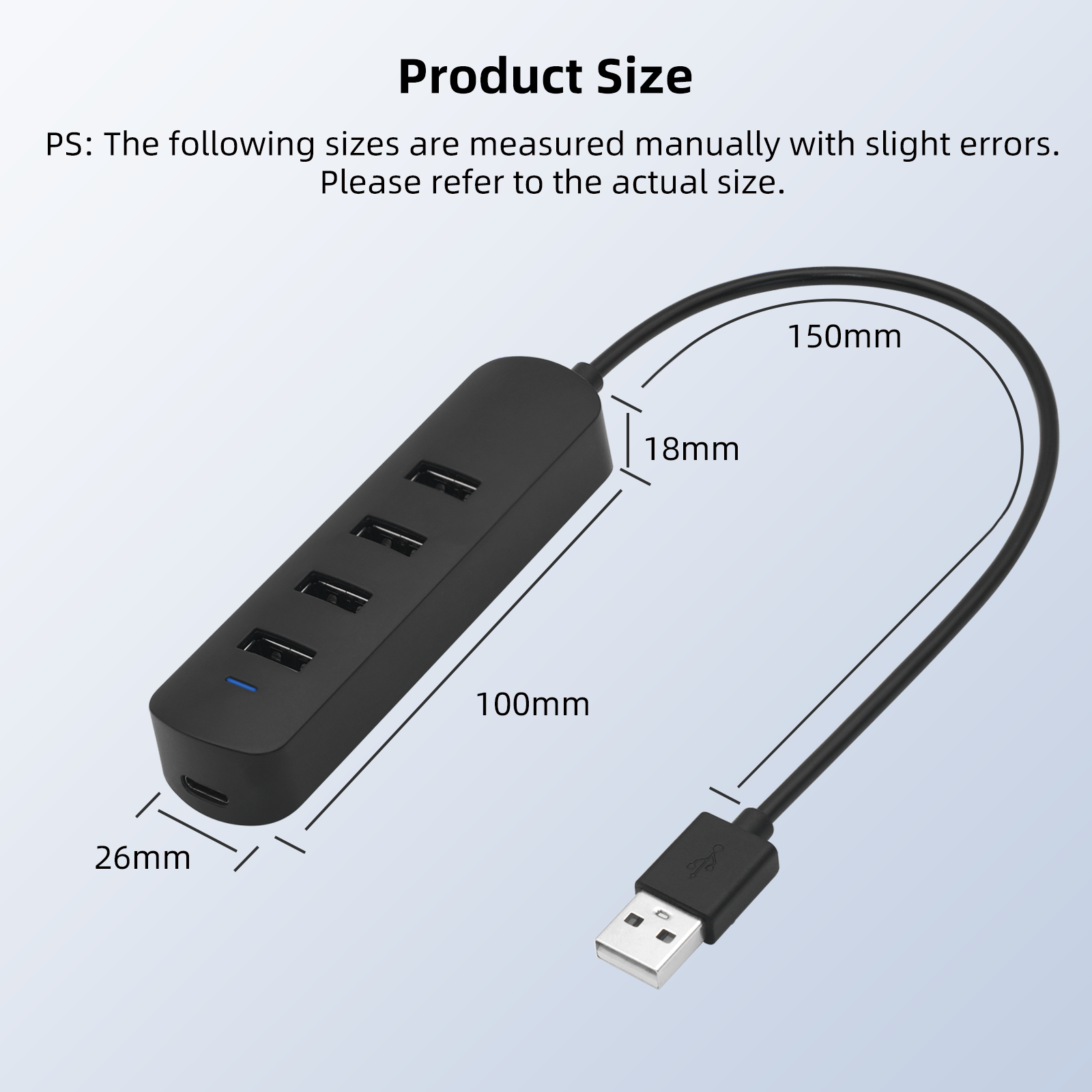 USB 2.0 Hub 4 Port Multi Splitter High Speed Otg For Laptop Pc HUB