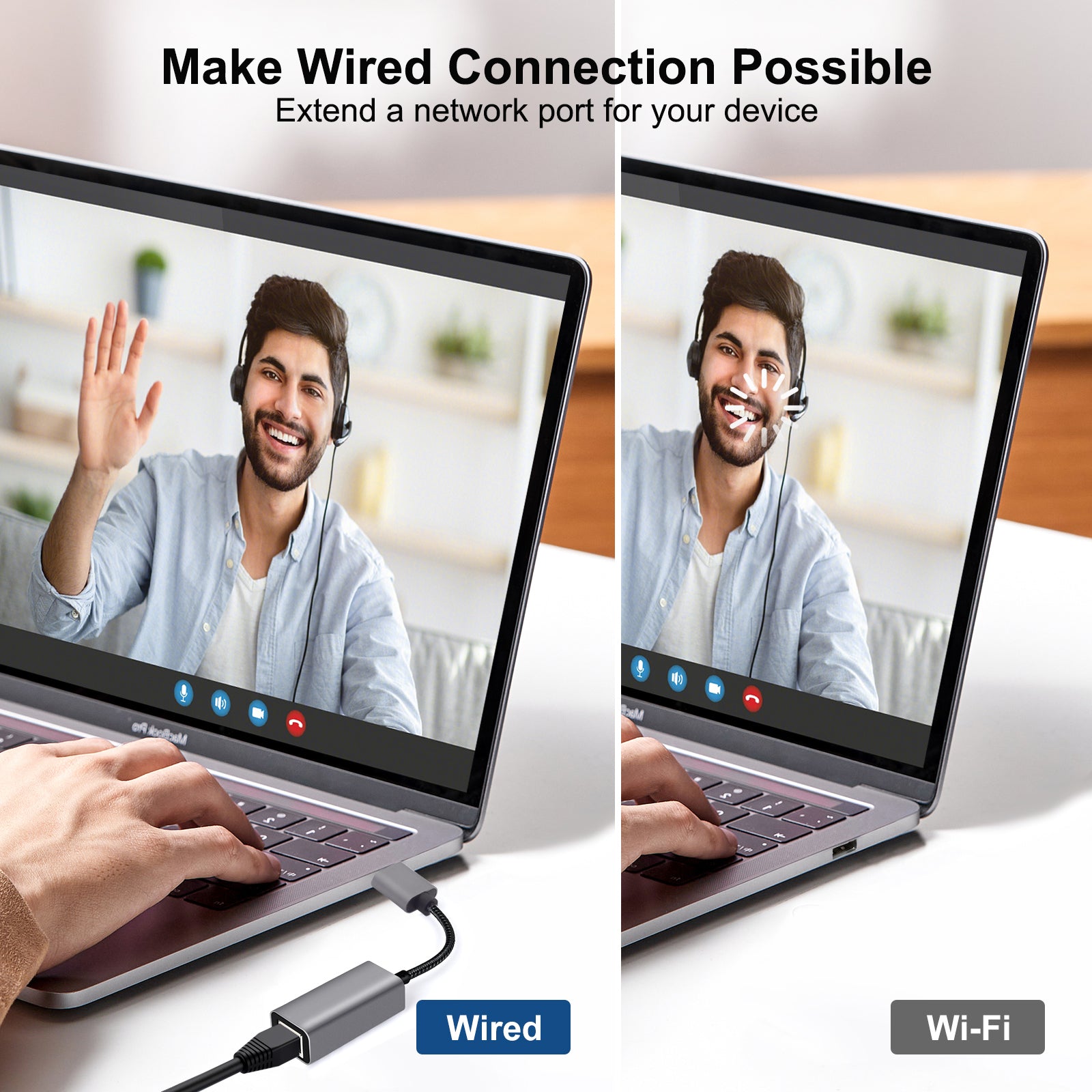 USB to Ethernet Adapter, 1000Mbps Plug and Play Ethernet Adapter with USB 3.0, Driver Free, RJ45 LAN Network Dongle Compatible with Switch, Laptop, PC, MacBook, Windows, macOS