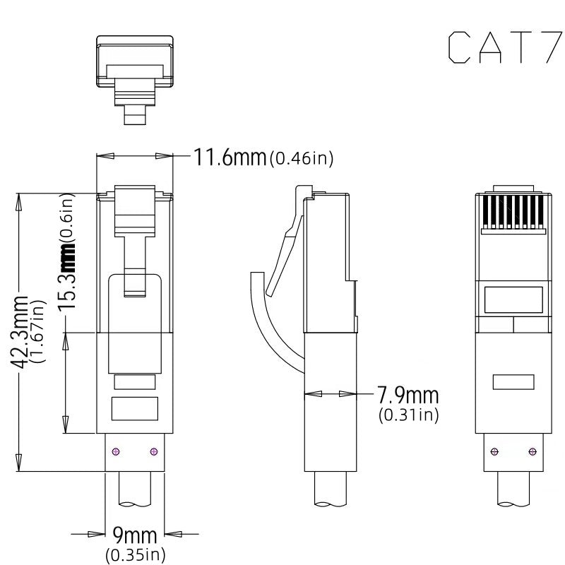 Cat 7 Ethernet Cable High Speed 10Gbps, Shielded Ethernet Cord, LAN Cable with RJ45, Weatherproof Internet Network Patch Cord, Fast LAN Wire for Gaming, PS5/4/3, Xbox, Modem, Router