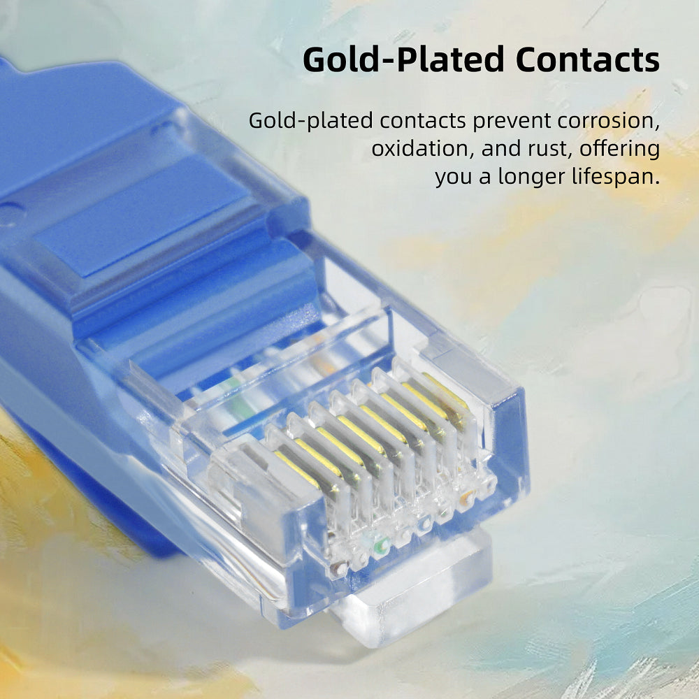 Cat5e Ethernet Cable, Long Cat 5e Internet Cable, Snagless Patch Cord, UV Resistant, Flexible, Network, LAN, PoE, Standard RJ45 Connector for PC, Server, Router, Modem, PS5